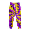 Yellow Vortex Moving Optical Illusion Sweatpants