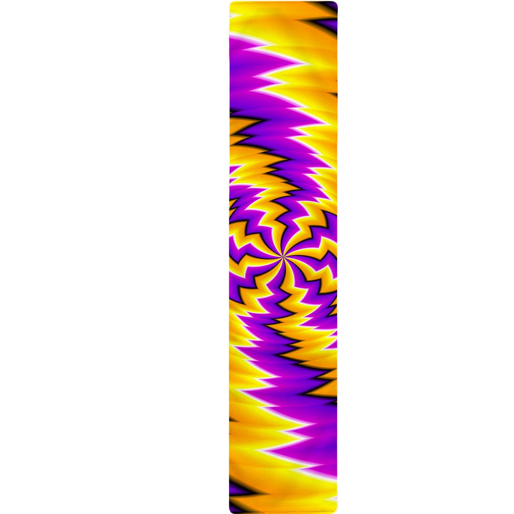 Yellow Vortex Moving Optical Illusion Table Runner