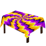 Yellow Vortex Moving Optical Illusion Tablecloth