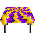 Yellow Vortex Moving Optical Illusion Tablecloth