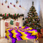 Yellow Vortex Moving Optical Illusion Tablecloth