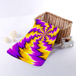 Yellow Vortex Moving Optical Illusion Towel