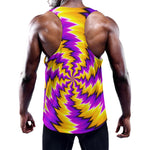 Yellow Vortex Moving Optical Illusion Training Tank Top