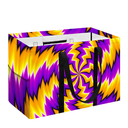 Yellow Vortex Moving Optical Illusion Utility Tote Bag