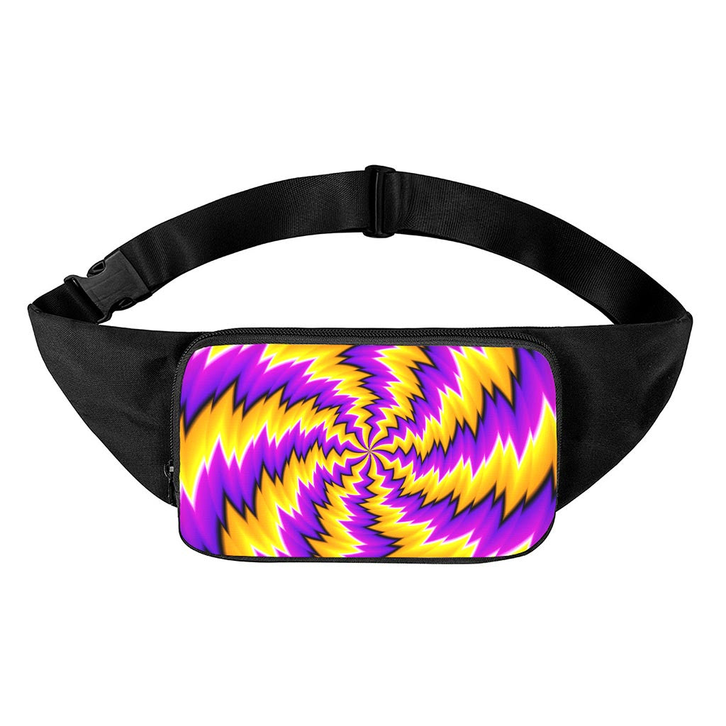 Yellow Vortex Moving Optical Illusion Waist Bag