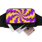 Yellow Vortex Moving Optical Illusion Waist Bag