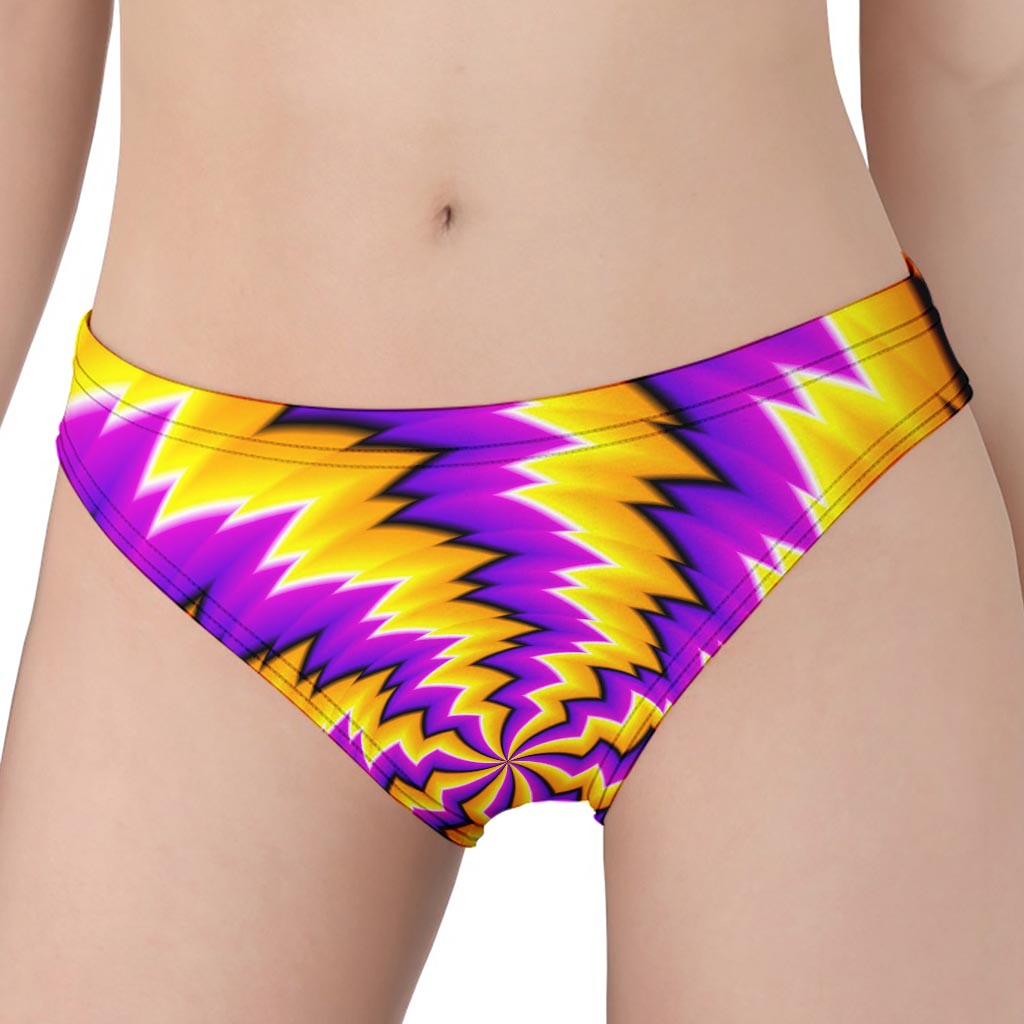 Yellow Vortex Moving Optical Illusion Women's Panties