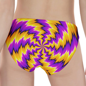 Yellow Vortex Moving Optical Illusion Women's Panties