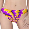 Yellow Vortex Moving Optical Illusion Women's Thong