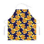 Yellow Watercolor Lily Pattern Print Adjustable Apron
