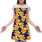 Yellow Watercolor Lily Pattern Print Adjustable Apron