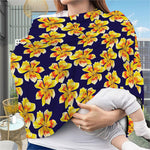 Yellow Watercolor Lily Pattern Print Baby Seat Cover