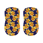 Yellow Watercolor Lily Pattern Print Bar Stool Covers
