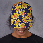 Yellow Watercolor Lily Pattern Print Baseball Cap