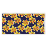 Yellow Watercolor Lily Pattern Print Beach Towel