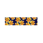 Yellow Watercolor Lily Pattern Print Bed Runner