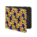 Yellow Watercolor Lily Pattern Print Bifold Wallet