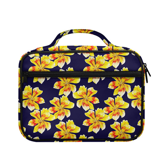 Yellow Watercolor Lily Pattern Print Briefcase Bible Bag
