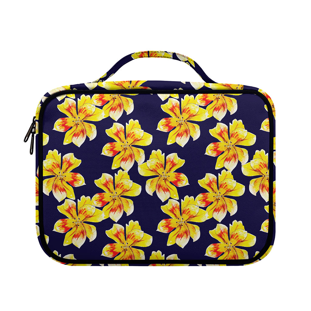 Yellow Watercolor Lily Pattern Print Briefcase Bible Bag