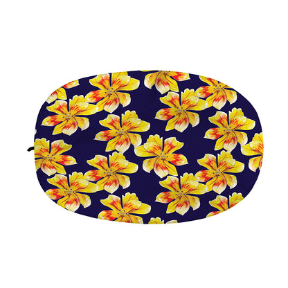 Yellow Watercolor Lily Pattern Print Car Side Mirror Covers
