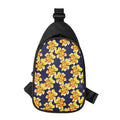 Yellow Watercolor Lily Pattern Print Sling Bag
