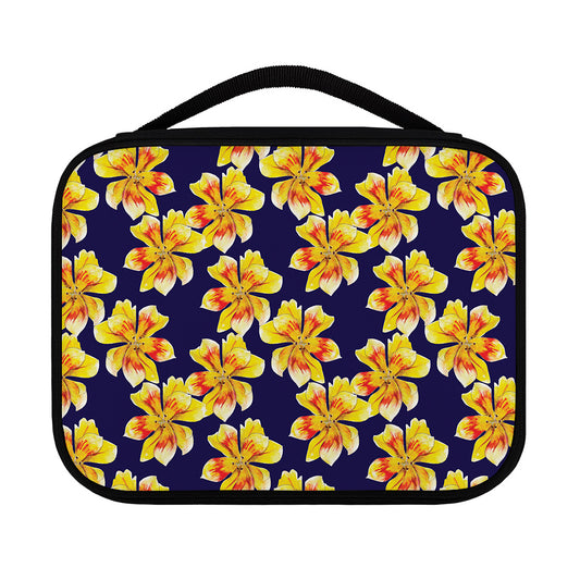 Yellow Watercolor Lily Pattern Print Classic Bible Case