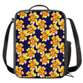 Yellow Watercolor Lily Pattern Print Crossbody Lunch Bag