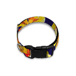 Yellow Watercolor Lily Pattern Print Dog Collar