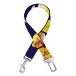 Yellow Watercolor Lily Pattern Print Dog Seat Belt
