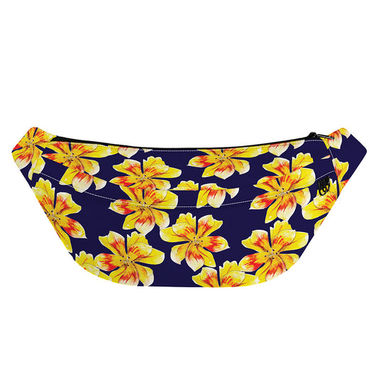Yellow Watercolor Lily Pattern Print Fanny Pack