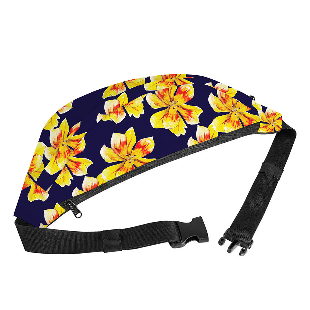 Yellow Watercolor Lily Pattern Print Fanny Pack