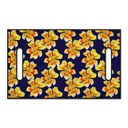 Yellow Watercolor Lily Pattern Print Golf Cart Seat Cover