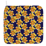 Yellow Watercolor Lily Pattern Print Hand Towel