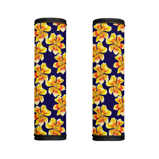 Yellow Watercolor Lily Pattern Print Handle Covers