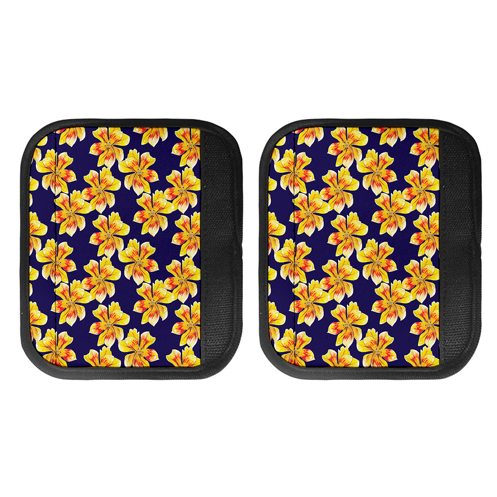 Yellow Watercolor Lily Pattern Print Handle Covers