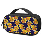 Yellow Watercolor Lily Pattern Print Insulin Cooler Travel Case