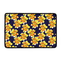 Yellow Watercolor Lily Pattern Print Kitchen Mat