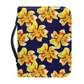 Yellow Watercolor Lily Pattern Print Leather Bible Cover