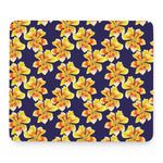Yellow Watercolor Lily Pattern Print Mouse Pad