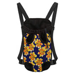 Yellow Watercolor Lily Pattern Print Pet Carrier Backpack