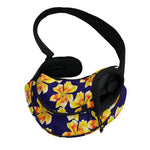 Yellow Watercolor Lily Pattern Print Pet Sling Carrier