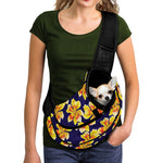 Yellow Watercolor Lily Pattern Print Pet Sling Carrier
