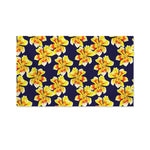 Yellow Watercolor Lily Pattern Print Polyester Flag