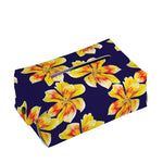 Yellow Watercolor Lily Pattern Print Rectangle Tissue Box Cover