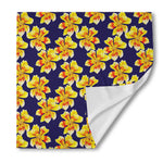 Yellow Watercolor Lily Pattern Print Silk Bandana