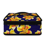 Yellow Watercolor Lily Pattern Print Small Lunch Bag