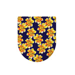 Yellow Watercolor Lily Pattern Print Toilet Lid Cover