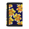 Yellow Watercolor Lily Pattern Print Trifold Wallet