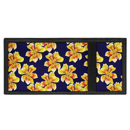 Yellow Watercolor Lily Pattern Print Trifold Wallet