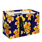 Yellow Watercolor Lily Pattern Print Utility Tote Bag